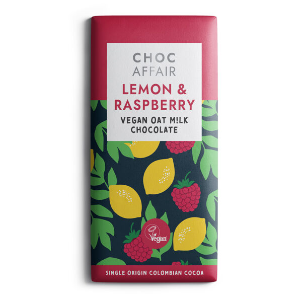Lemon & raspberry oat m!lk chocolate bar