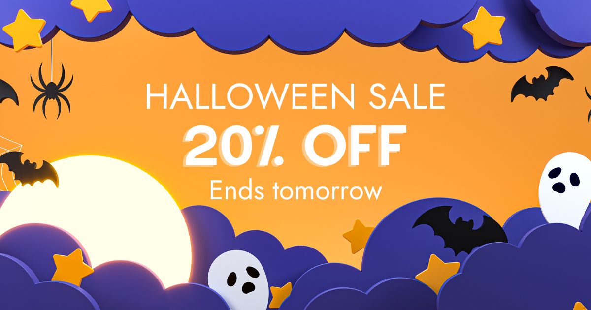 Online Halloween sale promotion poster